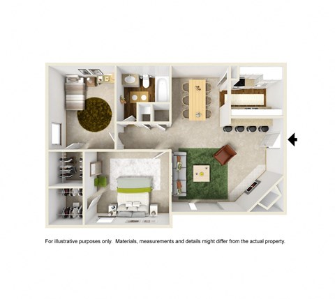 B1 3DSplus floor plan of Park on Preston in Dallas, TX